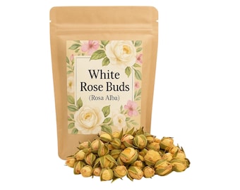 White Rose Buds | White Roses | White Rose Buds White rose of york (Rosa alba)- Bulgarian Rose Valley Premium Grade | Herbal