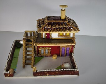 Fairy House - Wren Cottage - Night light, Birthday Gift, Lighting, Tea Light Holder, Fairy Furniture, Fairy Garden, Home Decor