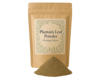 Proszek z liści babki lancetowatej | Plantago Major Premium Grade | Ziołowy