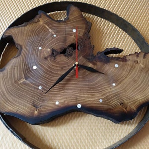 Wood Clock, Tree Slice Clock, Wood Slice Art, Natural Wood Clock ...