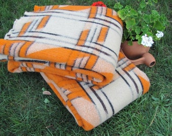 Woven Blanket 7x5 Throw Black Wool Blanket Hand Loomed Sofa Throw Organic Blanket READY To SHIP Plaid | Throw Blankets | Linen Throw