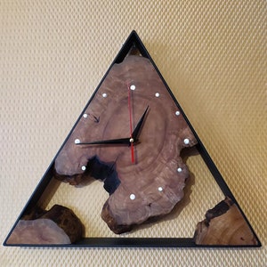 Wood Clock, Tree Slice Clock, Wood Slice Art, Natural Wood Clock ...