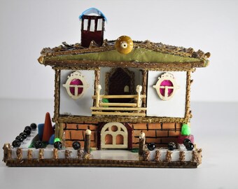 Miniature Fairy House - Birthday Gift, Home Decor, Imaginary Play, Fairy Garden, Fairy Lights, Miniature Cottage, Nite Lite, Indoor Garden