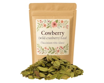 Cowberry Leaf | Wild Cranberry Leaves |  Lingonberry Leaf | Vaccinium Vitis idaea Premium Grade | Herbal