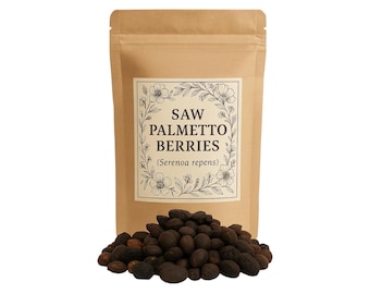 Saw Palmetto Berries | Saw Palmetto Berry | Serenoa repens | Inteiro | Cortes | Pó Premium | Herbal