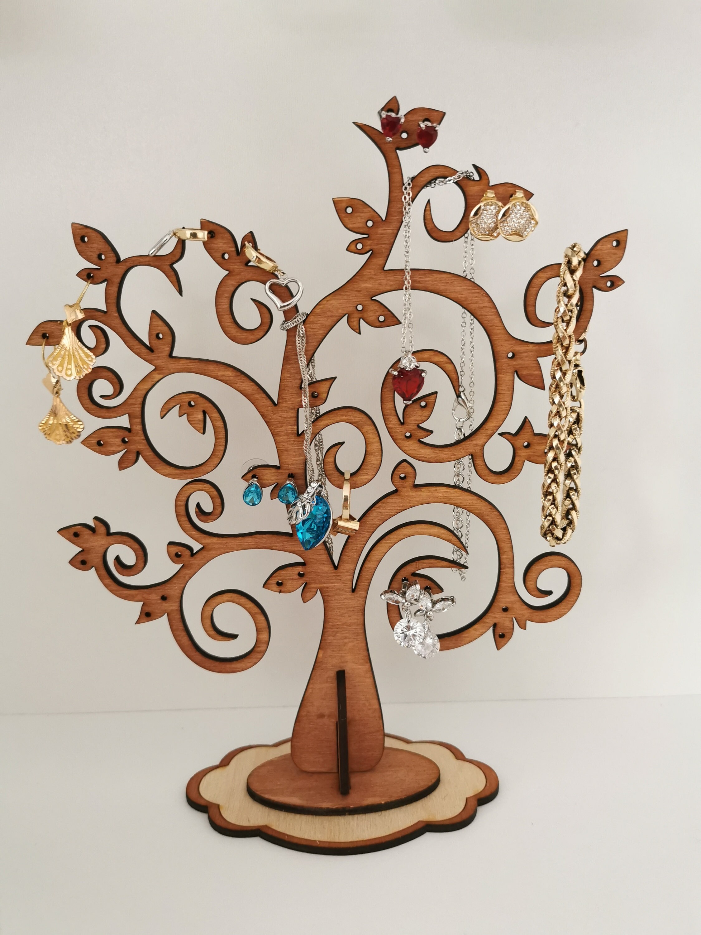 Leafy tree Jewelry tree Earring holder Wooden jewelry Etsy