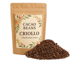 Cacao / Nibs de cacao / Cortes de granos de cacao / Cacao / Theobroma cacao / Grado premium / A base de hierbas