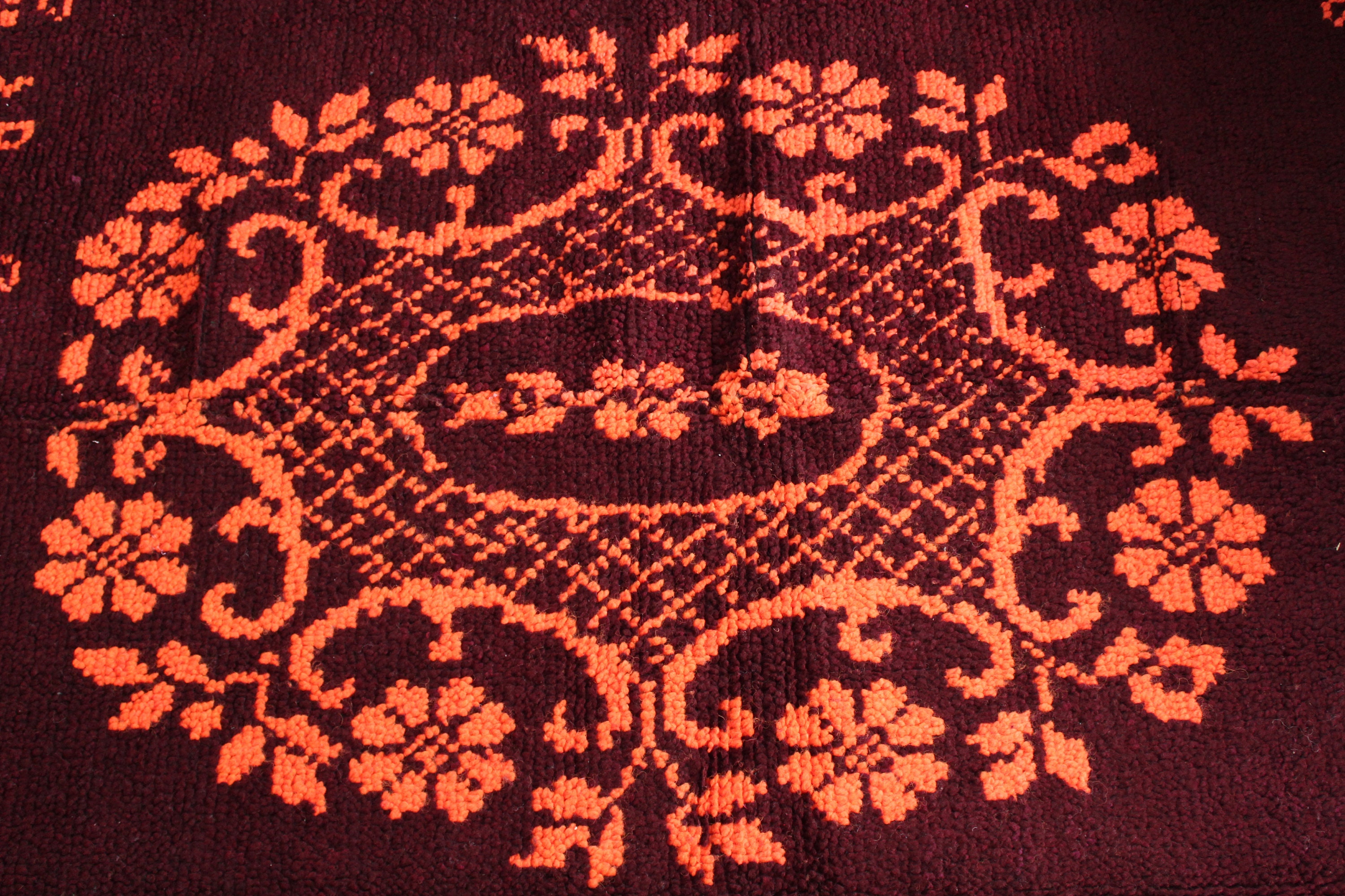 Luxorious Shaggy Rug 5x7 Brown Orange Rug berber rug Vintage Etsy