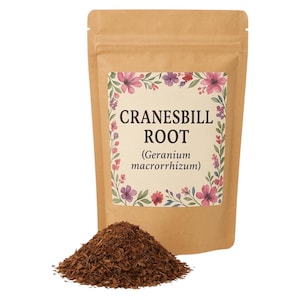 Wild Geranium Root, ( Cranesbill Root ) | Geranium Macrorrhizum Premium Grade | Herbal