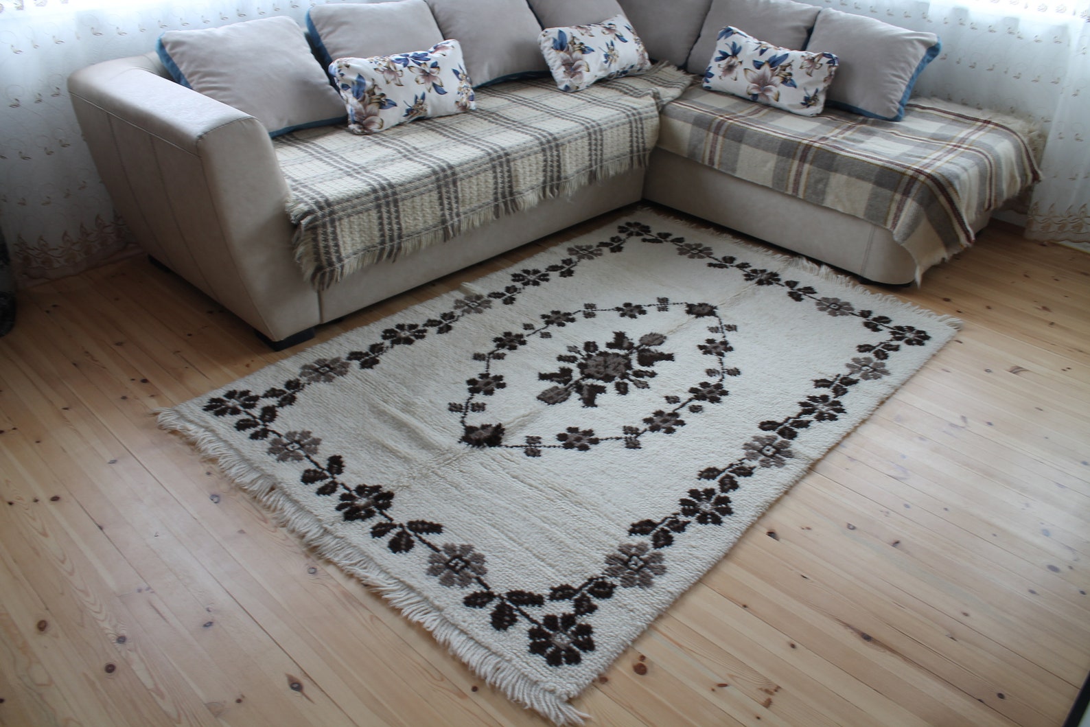 Shag Rug Vintage Hand Woven Wool Blanket. Woolen Blanket Etsy