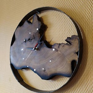 Wood Clock, Tree Slice Clock, Wood Slice Art, Natural Wood Clock ...