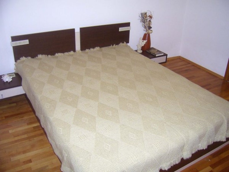 Wool Blanket Queen King Size Bedding Organic Wool Blanket Queen King Size Bedding, Chevron King Size Bedding