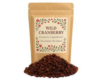 Wild Cranberry |  Lingonberry  Fruits | Cowberry Berries | Vaccinium Vitis idaea Premium Grade | Herbal
