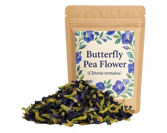 Butterfly Pea Flower  Whole or Powder | Tea |  Clitoria Ternatea Premium Grade | Herbal
