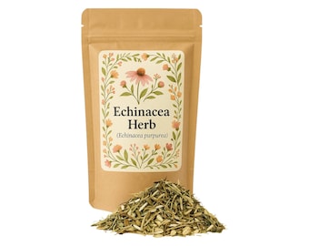 Té de hoja de equinácea / Hierba de equinácea cortada ~ Echinacea purpurea ~ Hierba de equinácea 100 % orgánica de primera calidad (Echinacea angustifolia)