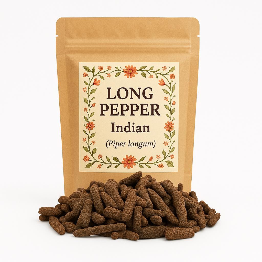 Whole Organic Indian Long Pepper (Pippali) – Best Quality, Fresh, Free Shipping