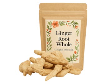 Raiz de gengibre | Inteira | (Zingiber officinale) Qualidade Premium | Herbal