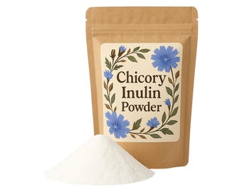 Inulina em pó de chicória | Inulina em pó | Açúcar natural de inulina de chicória de grau premium | Herbal