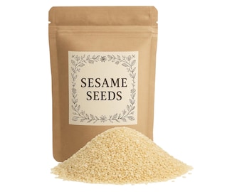 Sesamsamen | Sesamsamen | Sesamkörner | Ganz (Sesamum indicum) | Weißer Sesam | Gewürzmischung aus Sesamsamen