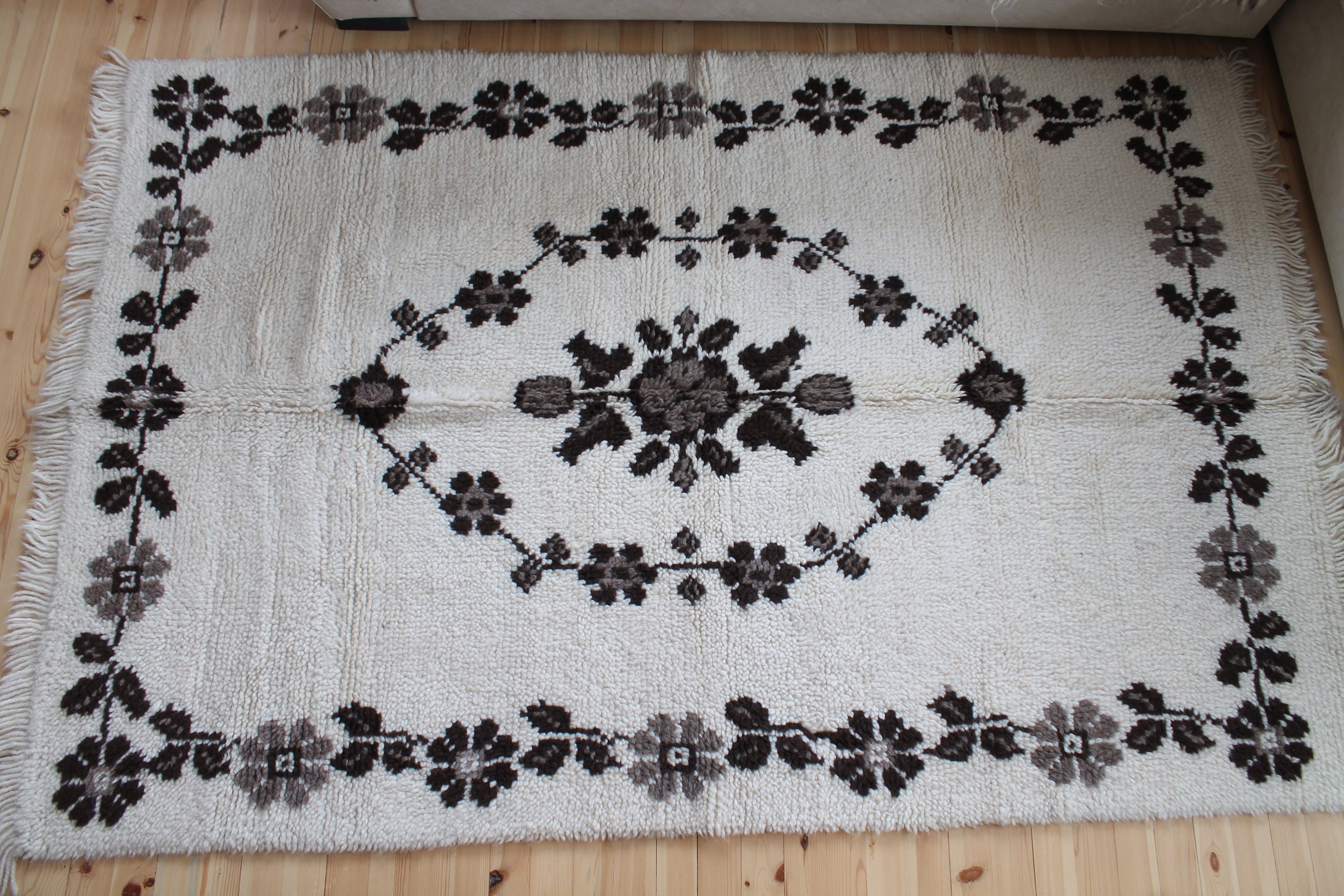 Shag Rug Vintage Hand Woven Wool Blanket. Woolen Blanket Etsy