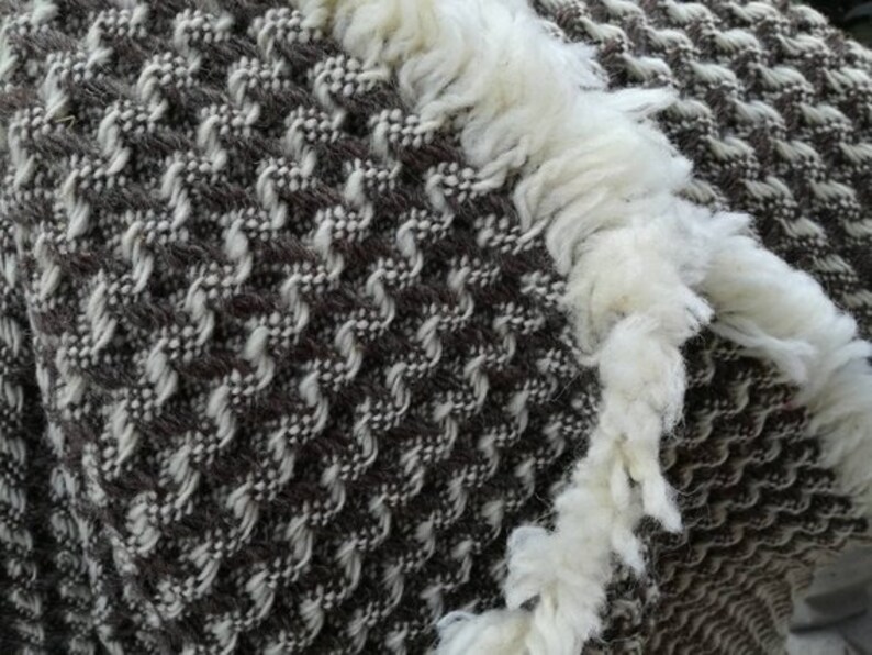 Wool Coverlet Organic Blanket throw Wool blanket -Queen King size bedding Sofa Throw Chevron blanket -Large Picnic Blanket
