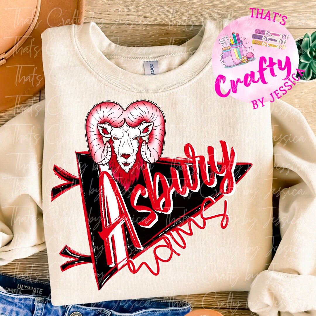 Asbury Rams 1 Pennant Retro PNG, Digital File, Football, Band, Cheer ...