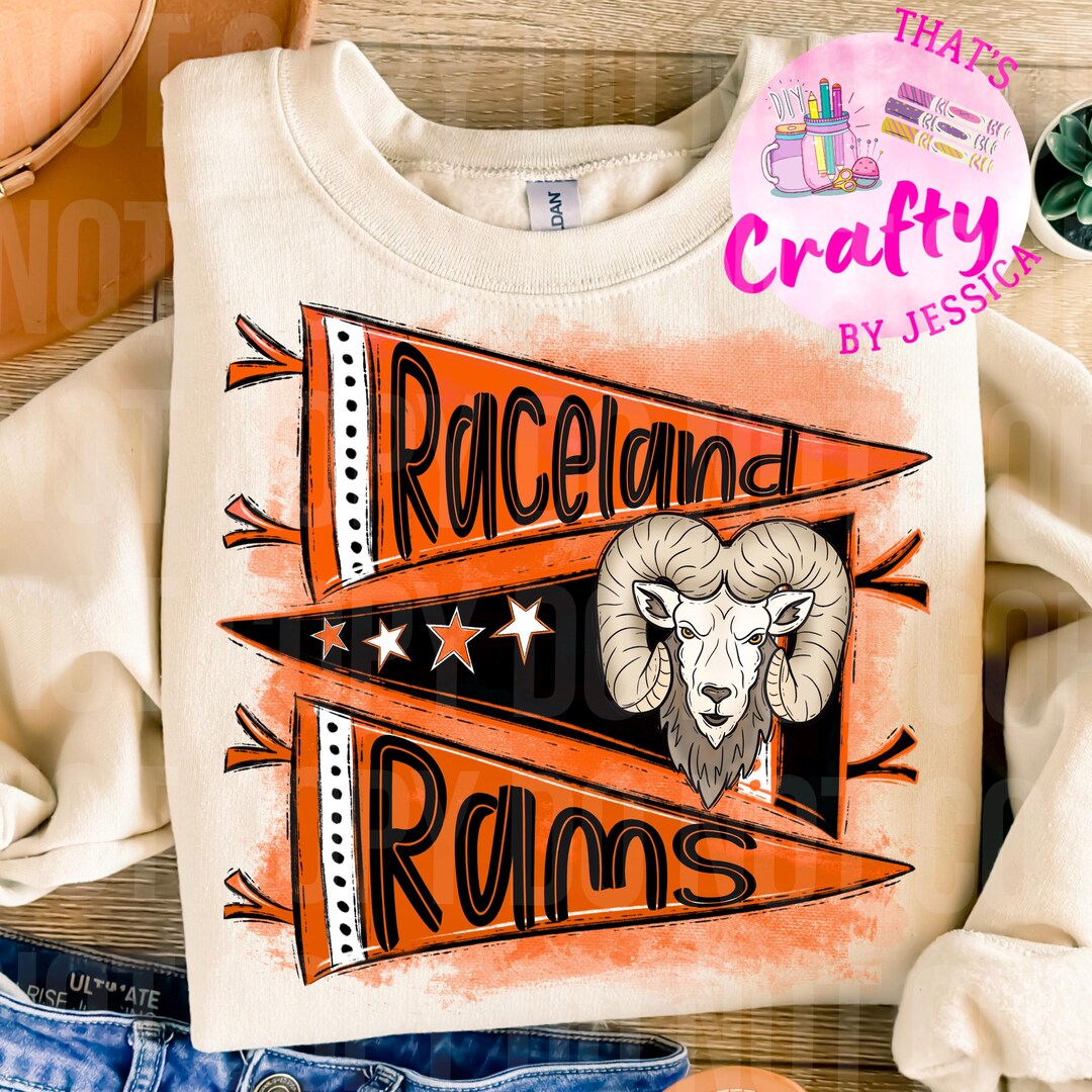 Raceland Rams R Raceland Rams Pennant Retro PNG, Digital File, Football, Band, Cheer, S ...
