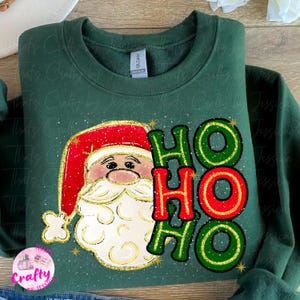 Retro golden Ho Ho Ho santa christmas png, digital file, sublimation design
