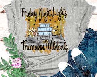 Trumann Friday Night Lights PNG, digital file, football, band, cheer, sublimation design