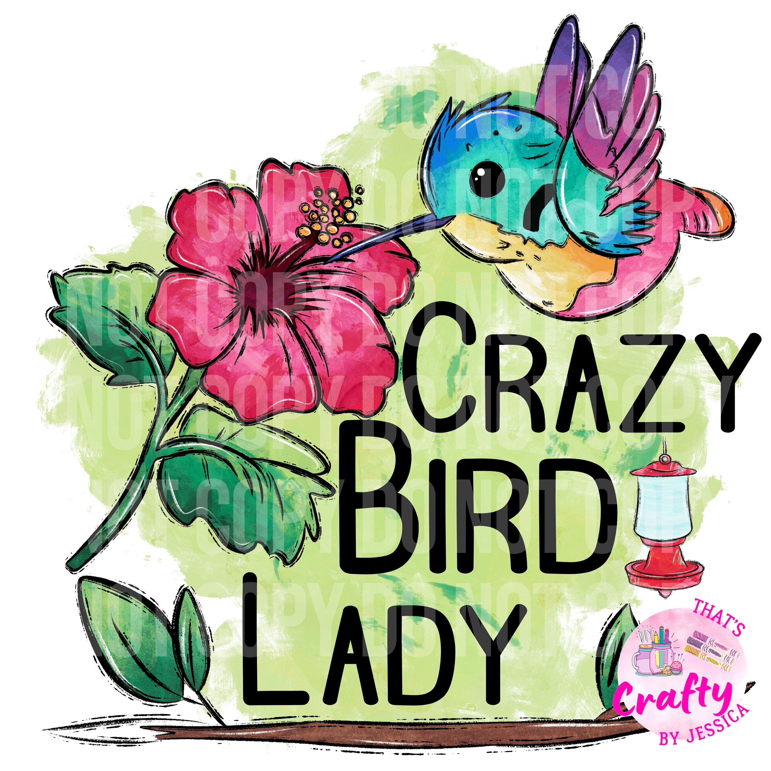 Crazy Bird Lady PNG Digital File, Shirt Design, Sublimation Design ...
