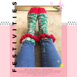 Festivities - crochet socks