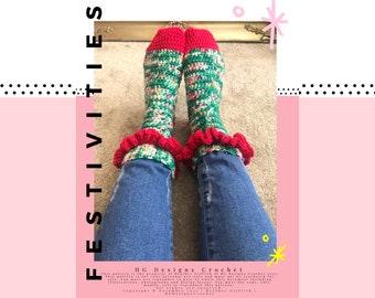 Festivities - crochet socks
