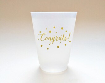 Congrats! Shatterproof Cups | Sleeve of 4