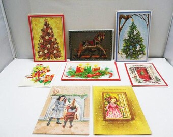 mixed lot of vintage christmas cards 8 unused cards 1950s 1970s holiday cards - Artistic Holiday Cards mixed lot of vintage christmas cards 8 unused cards 1950s 1970s holiday cards - Artistic Holiday Cards