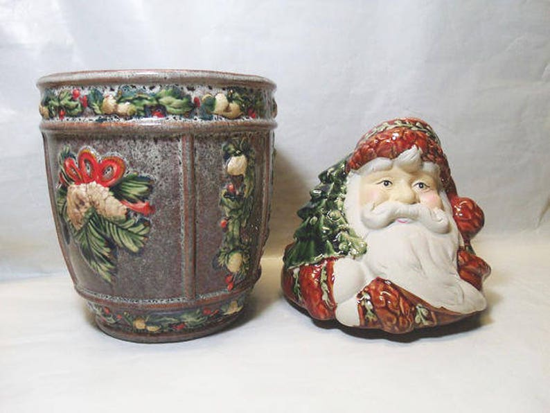 Cracker Barrel Santa Cookie Jar / Peace On Earth Etsy