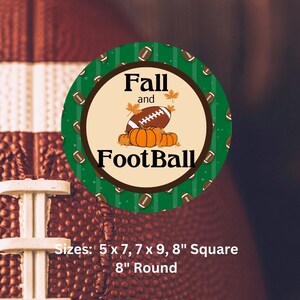 Fall and Football Aluminum Wreath Sign