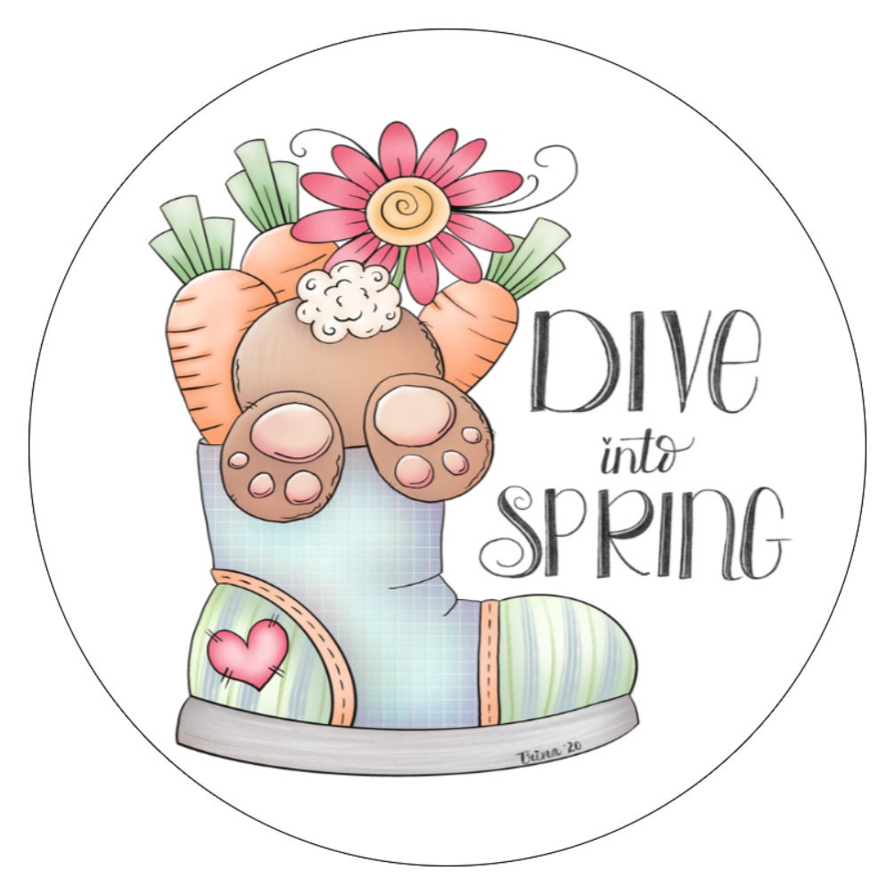 Dive Into Spring Metal Wreath Sign - Etsy