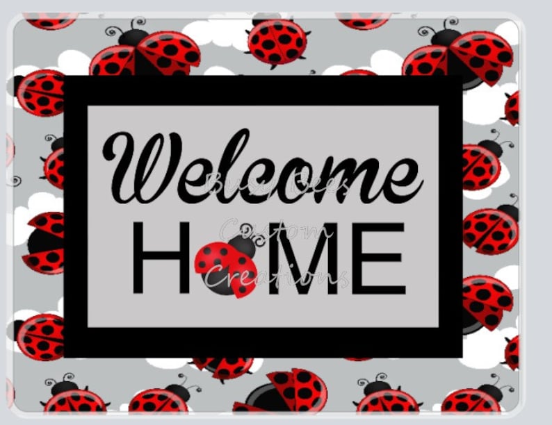 Sign Ladybug Sign Everyday Sign Wreath Sign Summer Sign Welcome Home Ladybug Metal Wreath Sign Welcome Home Sign