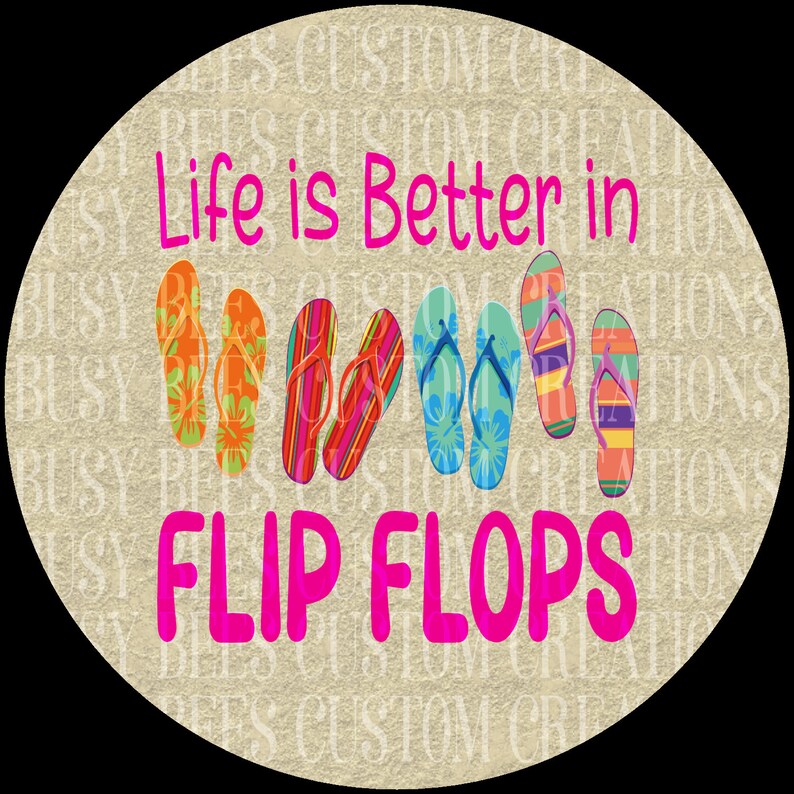 Life is Better in Flip Flops Metal Wreath Sign Wreath Sign - Etsy