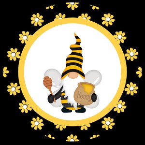 Bee Gnome with Honey Pot