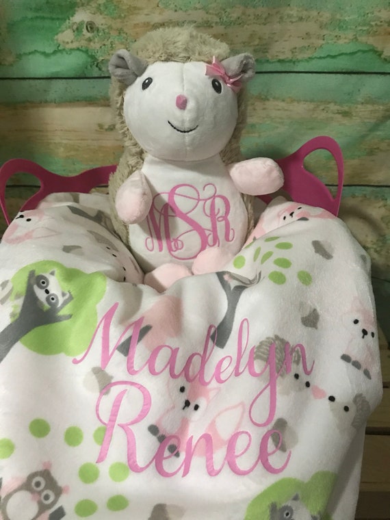 personalized plush baby blanket