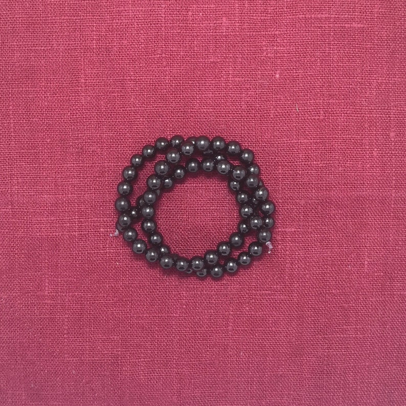 chakra healing stones 30 PCs crystal EMF protection energy beads Shungite beads 6 mm