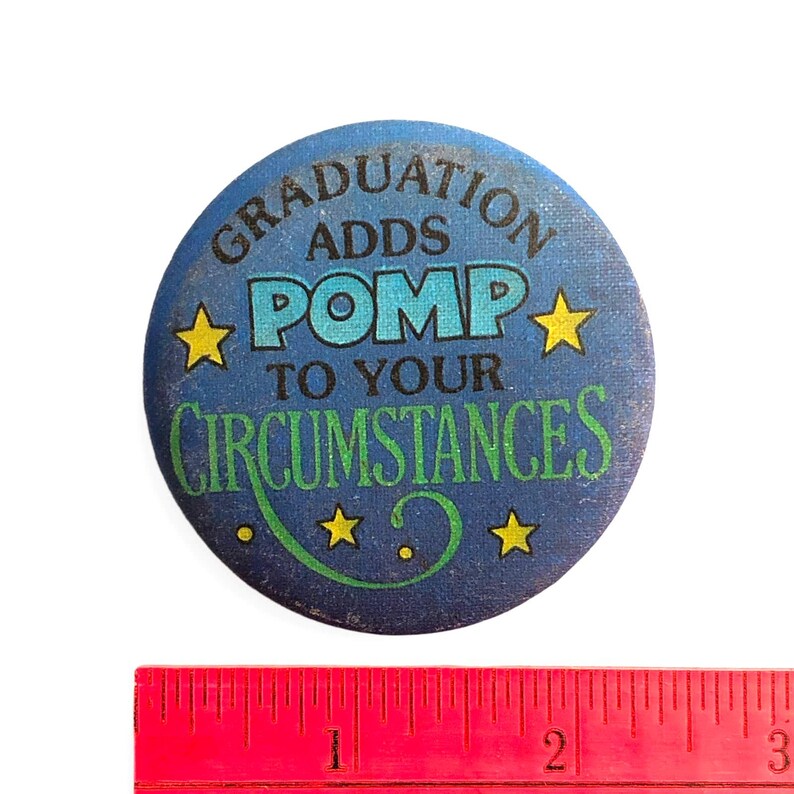 Graduation Pomp and Circumstances Pinback Button Vintage Hallmark ...