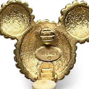 Mickey Mouse Clip Earrings Goldtone Disney Vintage 1990s image 4