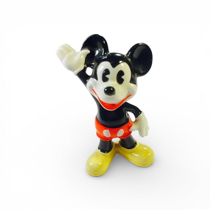 Figura de cerámica vintage de Mickey Mouse, recuerdo de Walt Disney Disneyland imagen 1