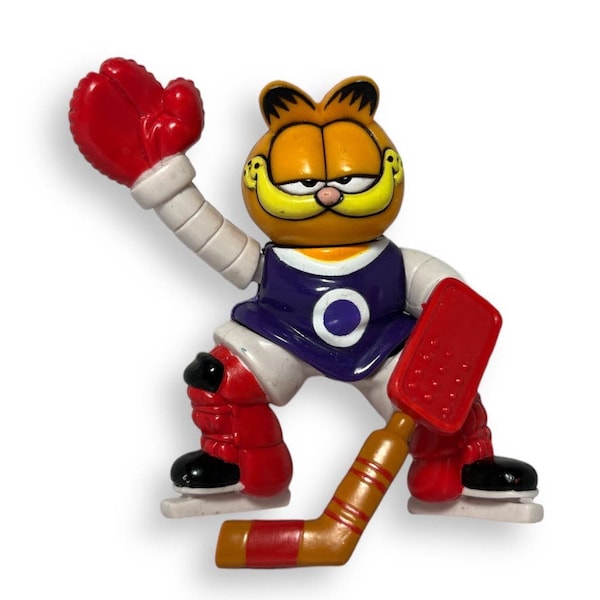Garfield the Cat, Hockey Player, Dairy Queen Kids' Meal Toy, Figurine, Fast Food