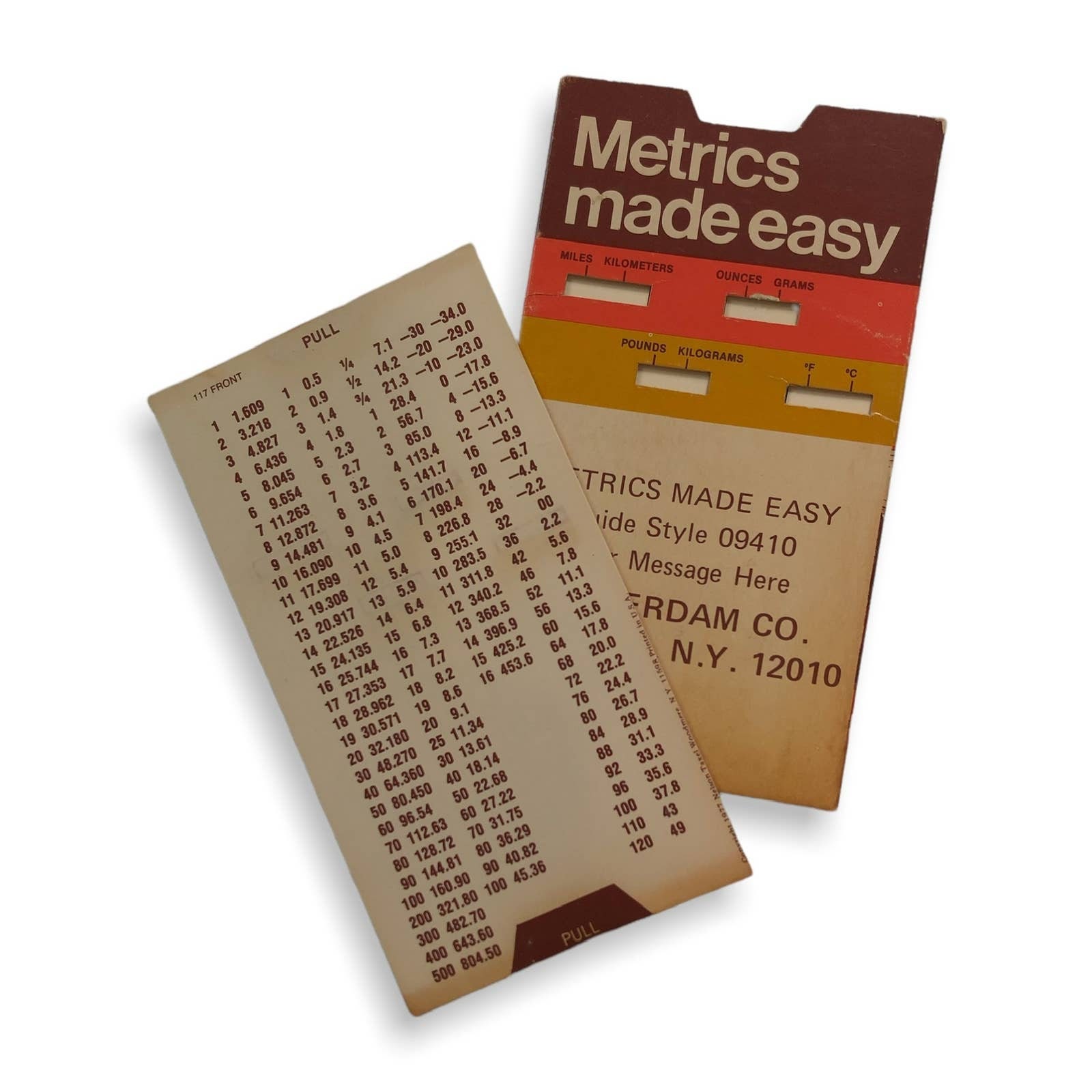 Metrics Made Easy Slide Calculator Convertor 1970s Advertising - Etsy