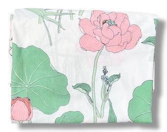 Vintage Wamsutta Twin Sheet Water Flower by Jay Yang 1970s Style