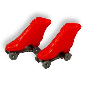 Mattel Barbie Red Roller Skates, Vintage, Original, Japan, Doll shoes, 1960s