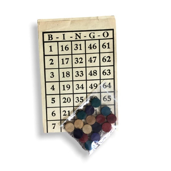 Vintage Milton Bradley Bingo wooden markers lot Replacement pieces Craft Supply